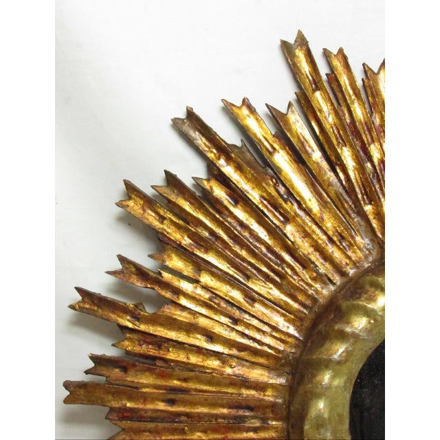 Spanish Giltwood Sunburst Mirror For Sale - Image 14 of 15