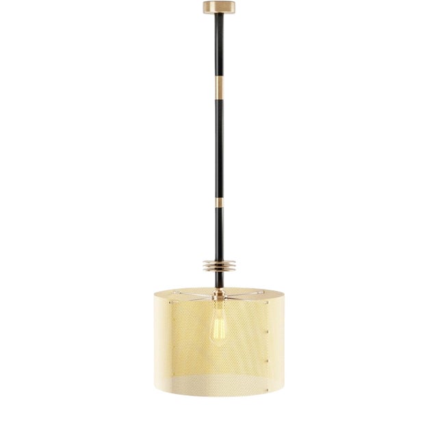 Dédale I Pendant Lamp in Brass with Steel and Aluminium by Marine Breynaert For Sale