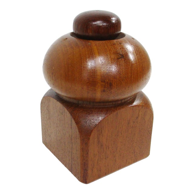 Mid 20th Century Dansk Jens Quistgaard Wooden Salt and Pepper Mill Shaker Denmark For Sale