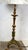 1930s Antique Brass and Onyx Table Lamp with Fabric Shade from Unbekannt, 1930s For Sale - Image 5 of 13