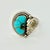 Rustic 1970s Vintage Southwestern Navajo Boho Chic Sterling Leaf & Turquoise Ring, Size 7.25. For Sale - Image 3 of 10
