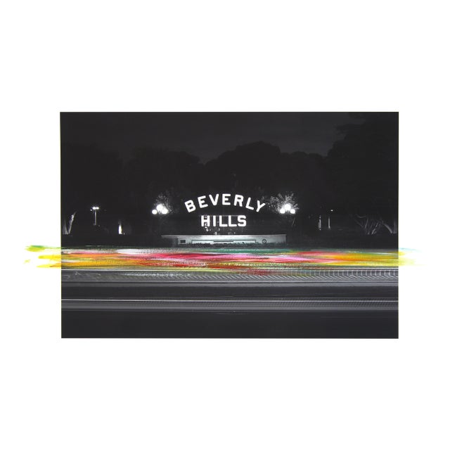 Beverly Hills - Urban Landscape Photography Painting Art on Paper Original Artwork by Pete Kasprzak For Sale