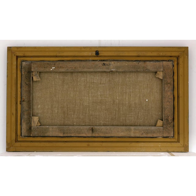Emilio Pergola, Italian Pastoral Landscape with Figures, 1990s, Oil on Canvas For Sale - Image 6 of 7