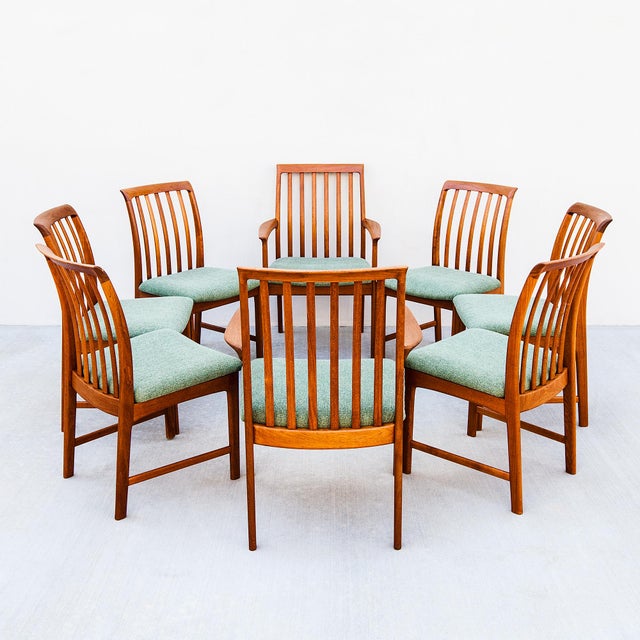 Vintage Folke Ohlsson for Dux Swedish Mid Century Modern Teak Dining Chairs For Sale - Image 9 of 15