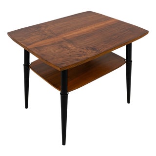 Vintage Walnut Coffee Table, Poland, 1960s For Sale