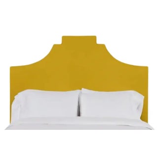 Nadine King Headboard, Golden Velvet For Sale