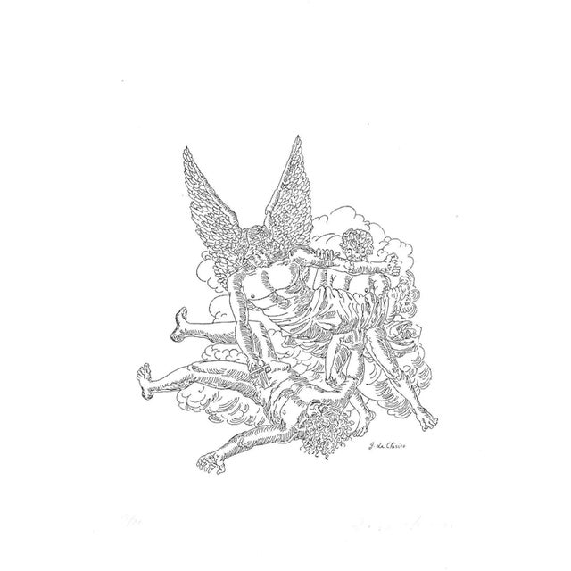 Apocalypse of John the Evangelist is an original black and white etching realized by Giorgio De Chirico in 1941. Hand...