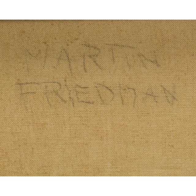 Signed “Moon Flower” Abstract Oil on Canvas Painting by Martin Friedman For Sale - Image 11 of 12