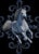 Pearl Galloping by Robin Hextrum | Oil on Artefex Smooth Oleopanel White horse in motion For Sale
