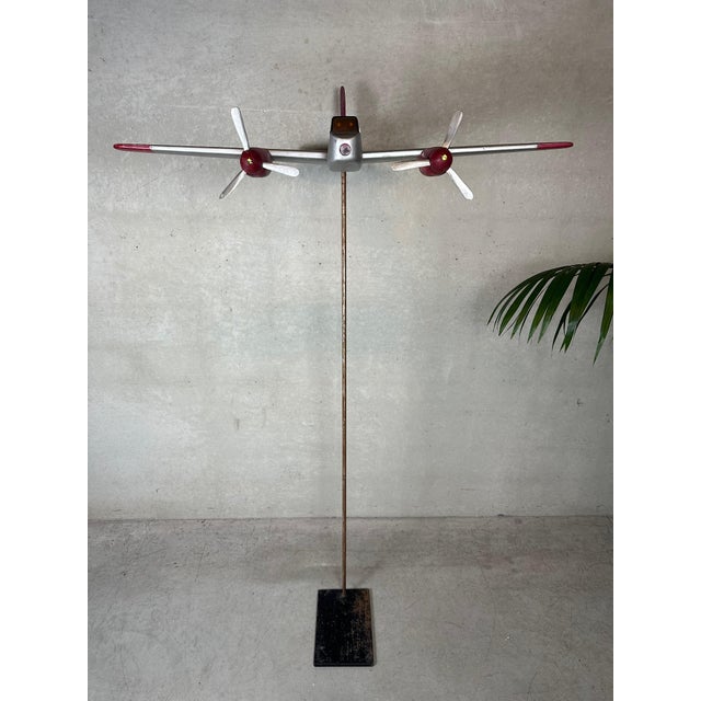 Vintage Toy Airplane in Wood For Sale - Image 4 of 16