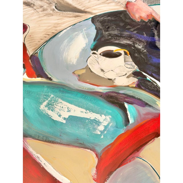Contemporary Matthew Johnston “Working Man / Working Woman” Mixed-Media Diptych, 1993 For Sale - Image 3 of 7