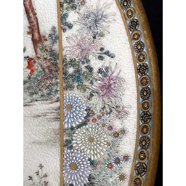 Japanese Satsuma Ceramic Dish with Fine Decoration by Kinkozan For Sale - Image 9 of 16