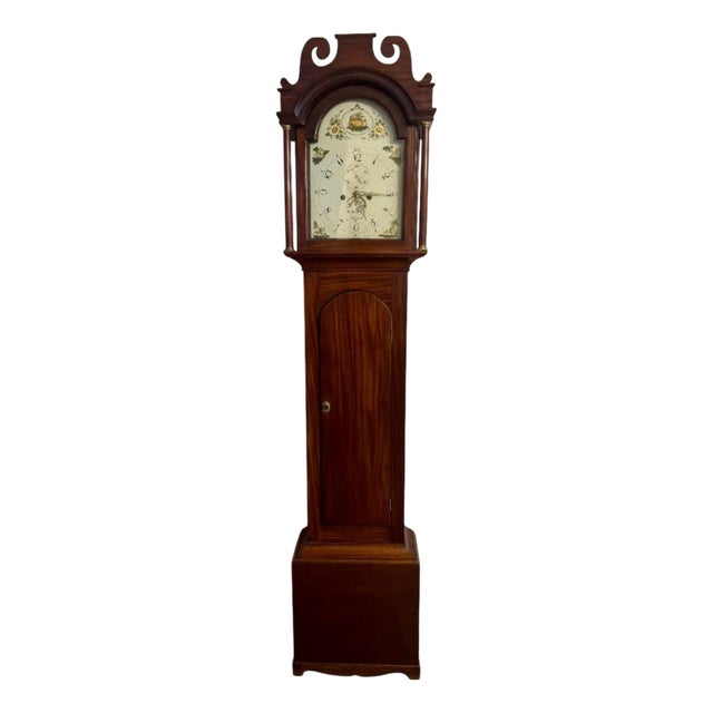 Antique George III Longcase Clock in Mahogany, 1800 For Sale