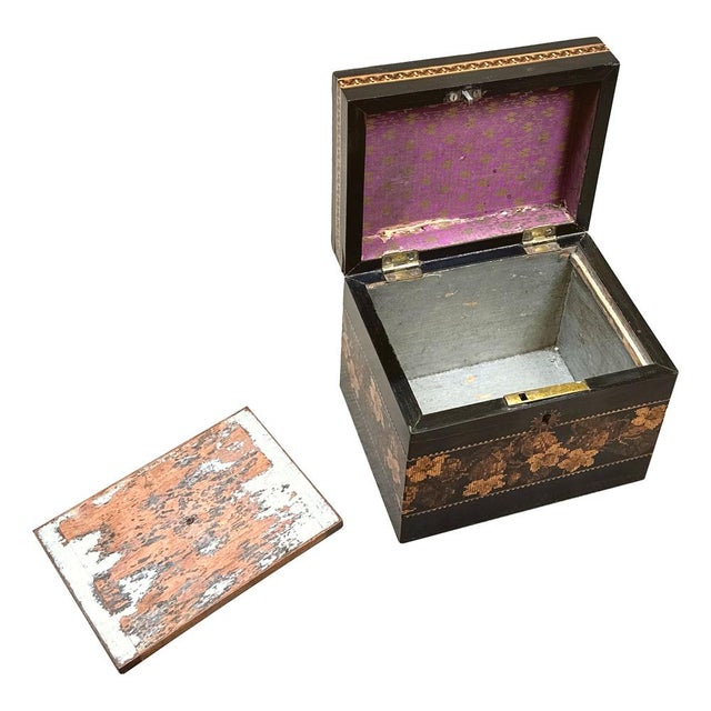 Victorian Tunbridge Ware Tea Caddy, 1870 For Sale - Image 9 of 11