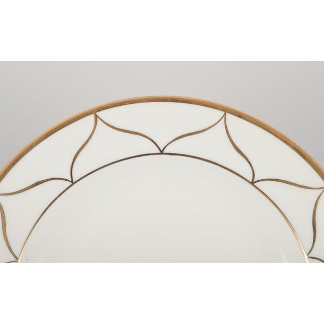 White Porcelain with Gold Decoration Plates, Meissen, Germany, 1930s, Set of 6 For Sale - Image 3 of 5