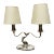 English Sterling Silver Dolphin 2 Arm Table Lamp For Sale