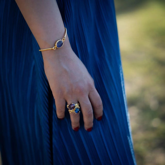Step into the world of elegance and spiritual power with the Mystic Amethyst Glow Gold Adjustable Bracelet. This handmade...