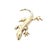 Modern Mid 20th Century 14k Yellow Gold Hollow Lizard Vintage Pin Brooch For Sale - Image 3 of 9