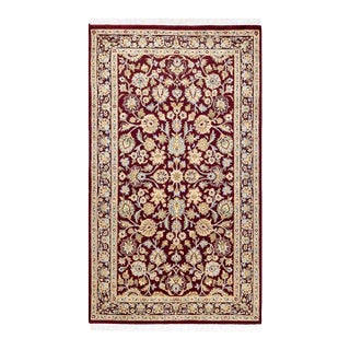 Mogul, One-of-a-Kind Hand-Knotted Area Rug in Red, 3' 1" x 5' 4" For Sale