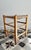 Rustic Vintage Low Stool in Honey-Yellow Tones of Wood Straw Seat, 1980s For Sale - Image 3 of 7