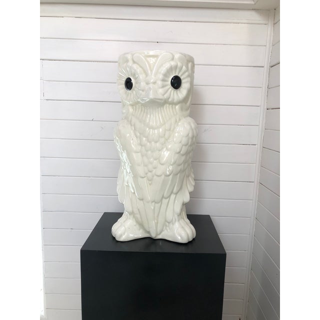 Vintage Ceramic Owl Umbrella Stand made in Spain Chairish