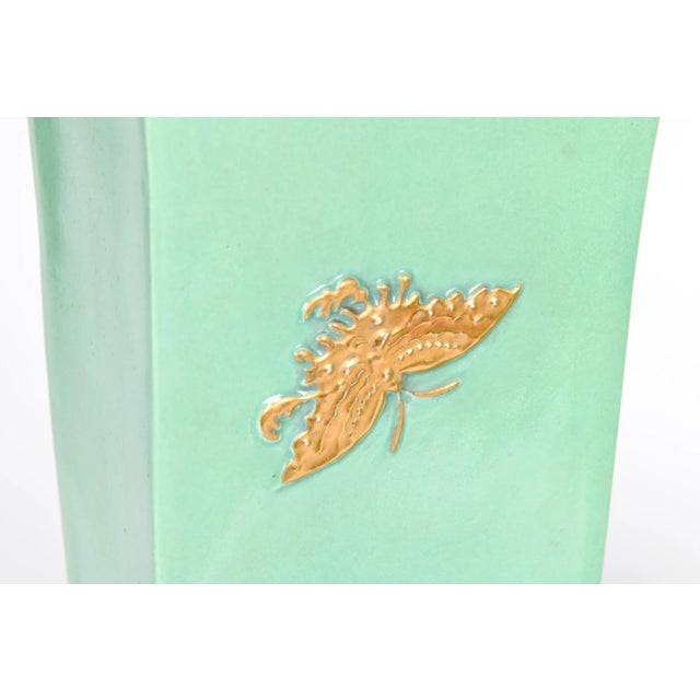 English English Glazed / Parcel Gilt Porcelain Vase Pieces - a Pair For Sale - Image 3 of 13