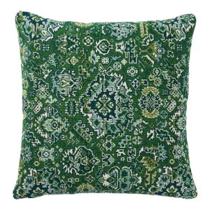Schumacher Pallay Epingle 20" Pillow in Emerald