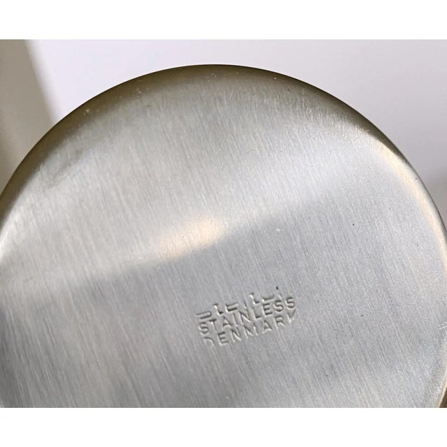 1960s Arne Jacobsen Cylinda Line for Stelton Stainless Steel Danish Coffee and Tea Set For Sale - Image 5 of 7
