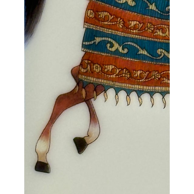 Gold Hermes Chevall d'Orient Square Plate For Sale - Image 8 of 11