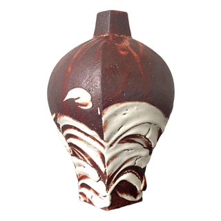 Japanese Studio Ceramic Vase by Ken Matsuzaki with Original Tomobako For Sale