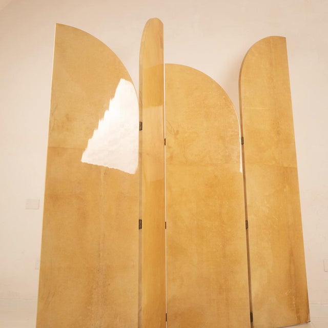 1960s Parchment Screen by Aldo Tura for Tura Milano, 1960 For Sale - Image 5 of 18