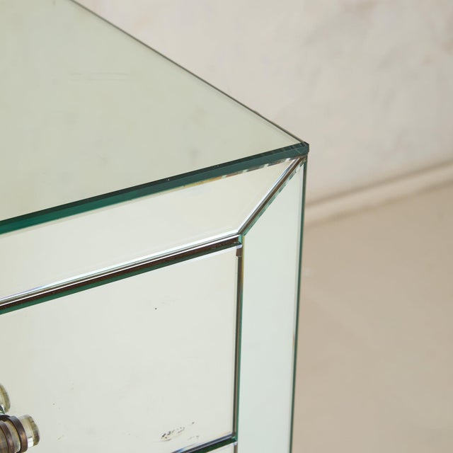 Silver French Mirrored Chest of Drawers, 1940s For Sale - Image 8 of 11