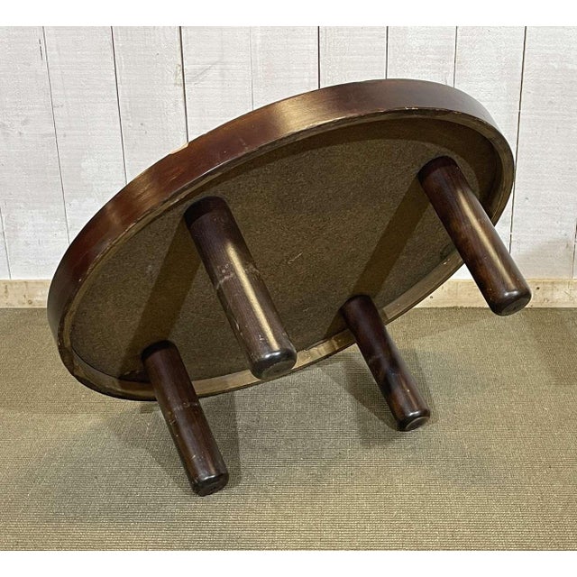 Beechwood Coffee Table with Ceramic Top from Raymonde Leduc Vallauris, 1960s For Sale - Image 6 of 9