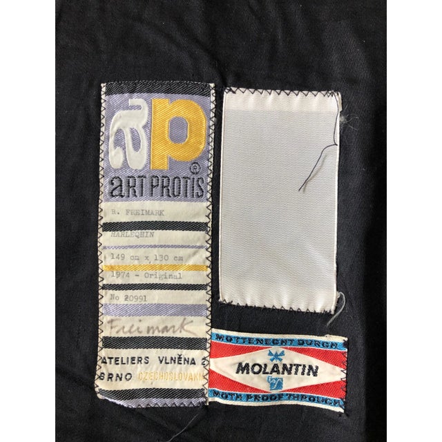 Robert Freimark "Harlequin" 1974 Original by Art Protis - Tapestry - Supellex For Sale - Image 9 of 11