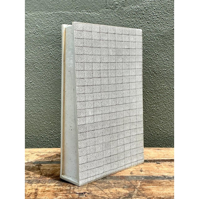 Vintage Grid Pattern Ceramic Vase For Sale - Image 10 of 12