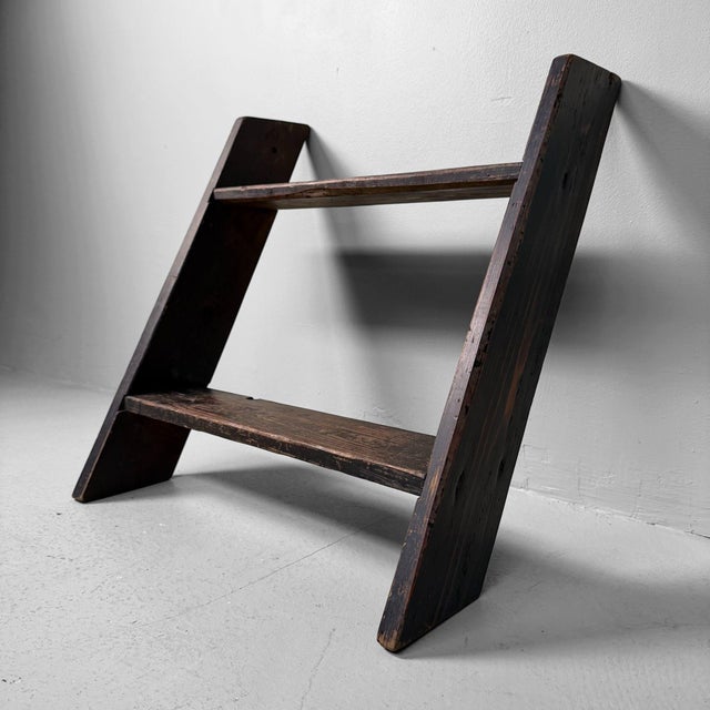 Small Wooden Japanese Ladder with Two Steps, 1940s For Sale - Image 11 of 11