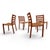 An exceptionally well-preserved set of four model 408 dining chairs from the danish manufacturer j.l. Møllers møbelfabrik....