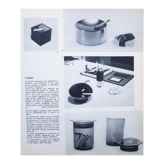 Steel and Black Plastic Table Ashtray by Emma Gismondi Schweinberger for Artemide, 1960s For Sale - Image 9 of 11