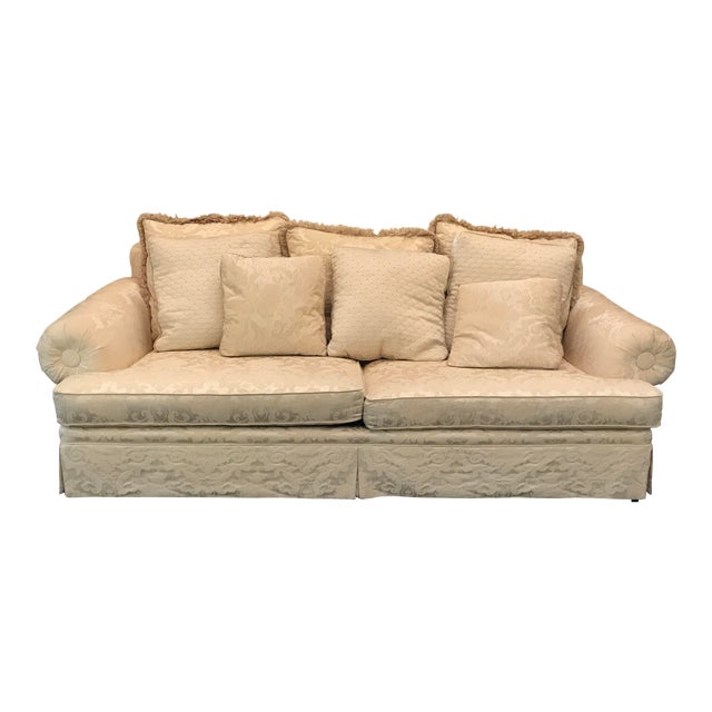 Century Custom White Upholstered Sofa Chairish