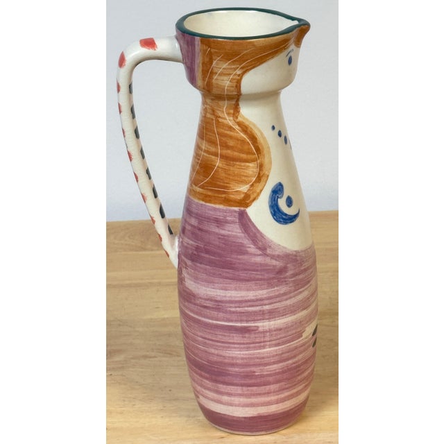 Stamped Edition Padilla Picasso Pottery Handled Portrait Vase For Sale - Image 9 of 10