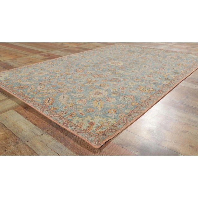 Distressed Rug With Modern Vintage Style, 05'03 X 07'11 For Sale In Dallas - Image 6 of 9