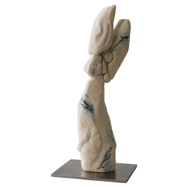Anatomy of Flight Sculpture in Felted Wool and Metal by Tina Tictone For Sale - Image 9 of 9