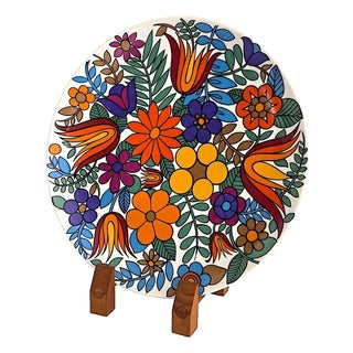 1960s German Porcelain Charger Platter by Winterling-Bavaria, in the Style of Acapulco by Villeroy & Boch For Sale