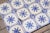 Ceramic Antique 1920s Portuguese Ceramic Tiles With Stylized Art Deco Rosette Motif Set of 14 For Sale - Image 7 of 18