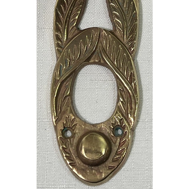 Virginia Metal Crafters Vintage Brass Pineapple Door Knocker Palm Beach Regency Style For Sale - Image 4 of 7