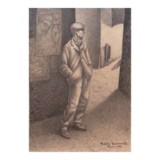 'The Quiet Vicolo, Rome' by Rafael Navarro Barajas, 1956, Midcentury Mexican Modernist, Jalisco For Sale