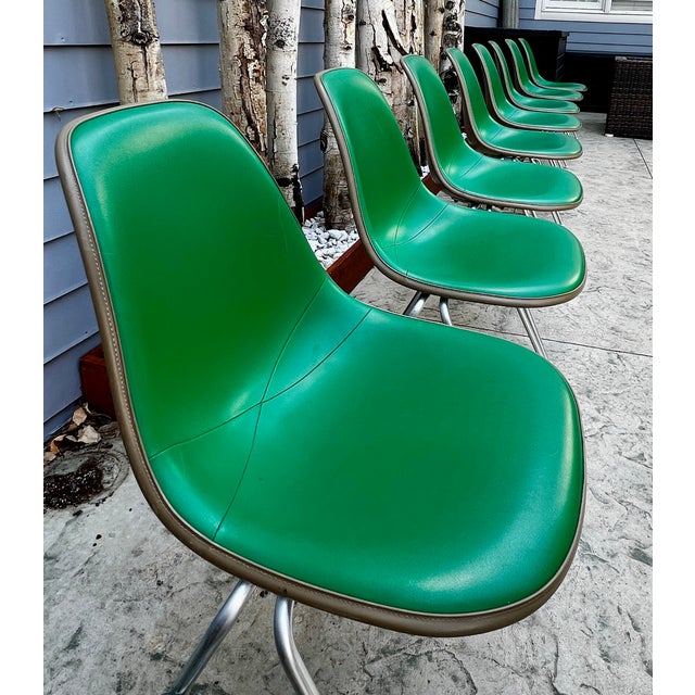 A matched set of original Herman Miller Eames Dining Side Shells, originally delivered January 6, 1969. These chairs were...