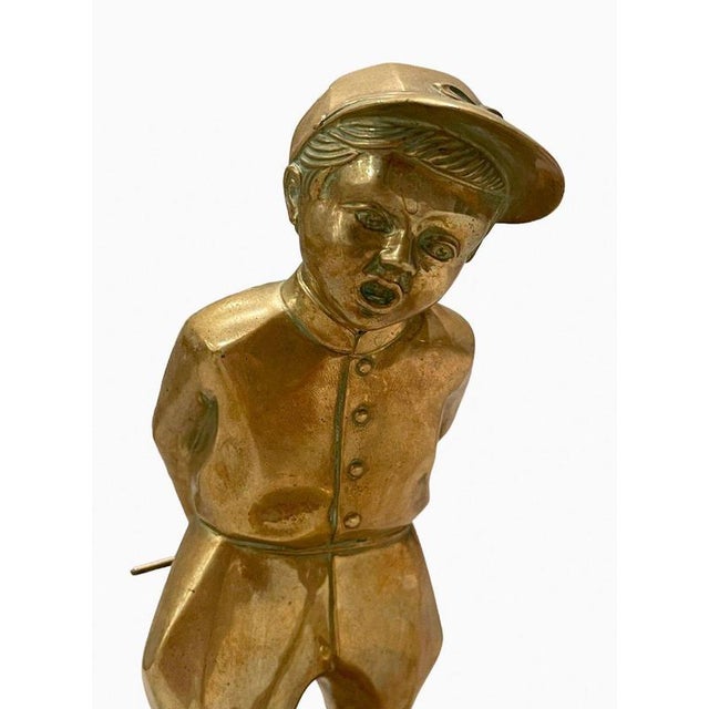 Child Playing with His Wooden Horse in Bronze by Paul Marec For Sale - Image 4 of 11
