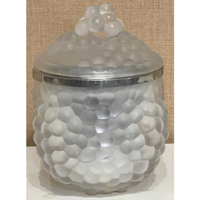 Lalique French Crystal 'Antilles' Pattern Ice Bucket, France, circa 1970s A standout and uncommon Lalique French Crystal...