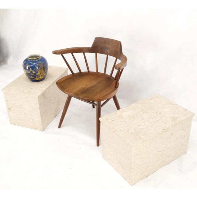 Pair of Rectangle Marble End Side Tables Nightstands Pedestals Mid Century For Sale - Image 12 of 13